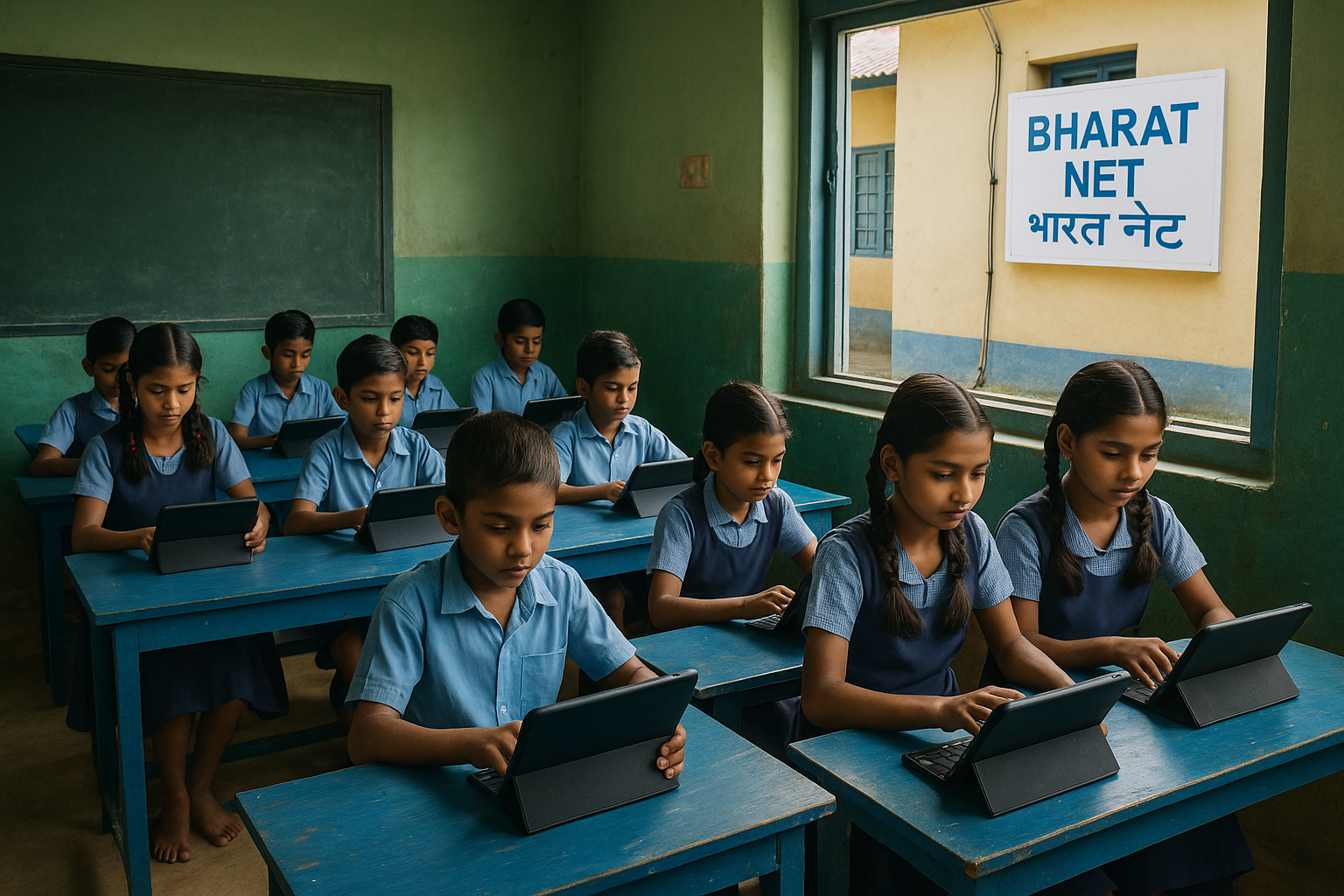 Rural digital education powered by BharatNet
