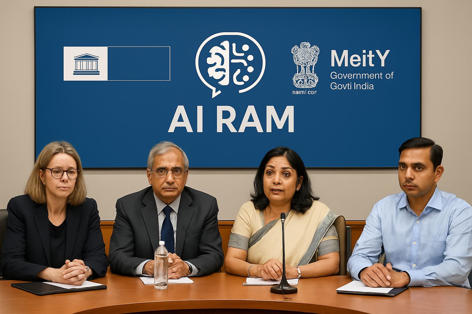 Panel of experts at AI Readiness Assessment consultation hosted by UNESCO and MeitY.