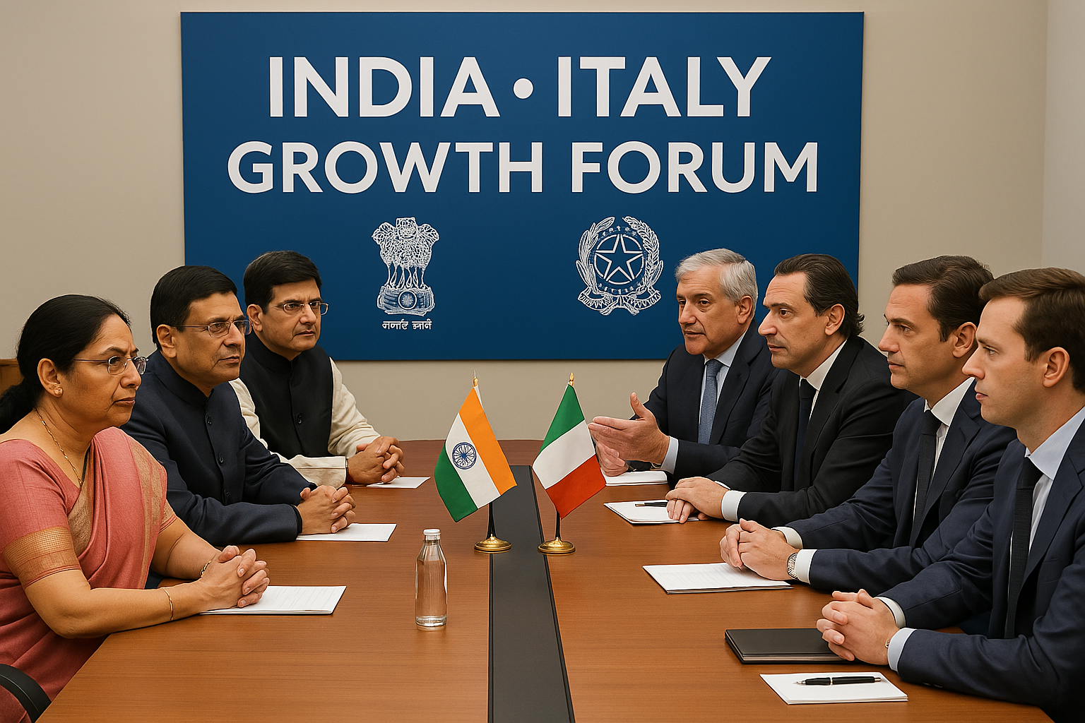 Indian business leaders meet Italian counterparts during Piyush Goyal’s Italy visit.