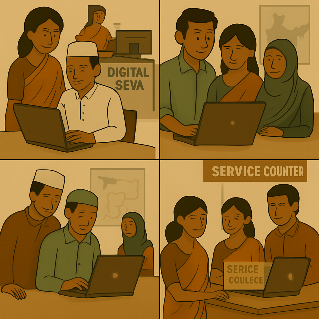  Gram Panchayat representatives receiving e-Governance Awards 2025.