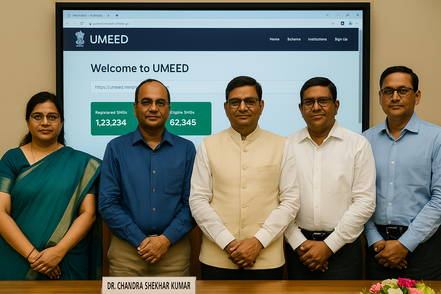 MoMA officials during 11-year Inclusive Growth celebration event with UMEED Portal.