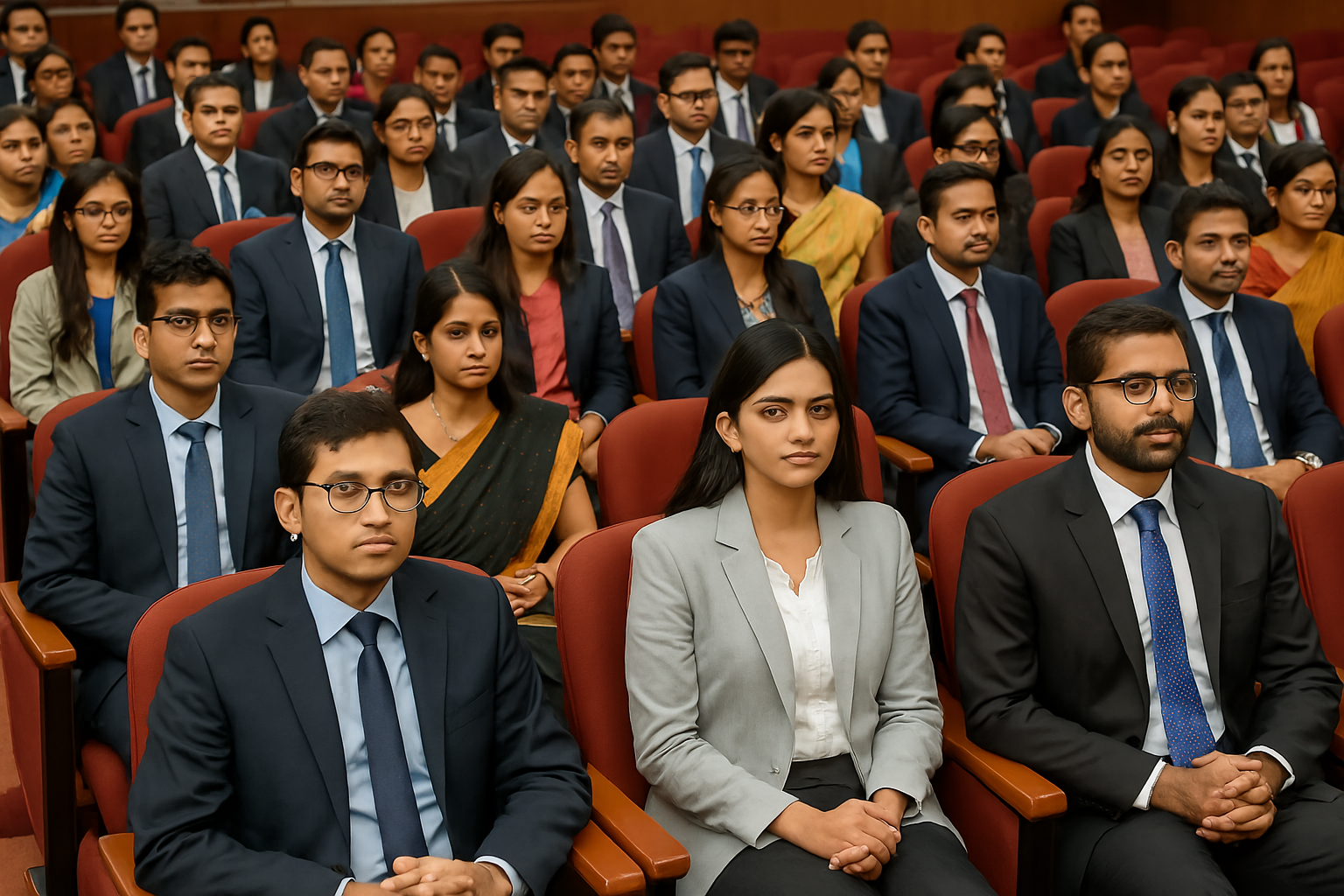 IAS trainees at LBSNAA attending valedictory address.