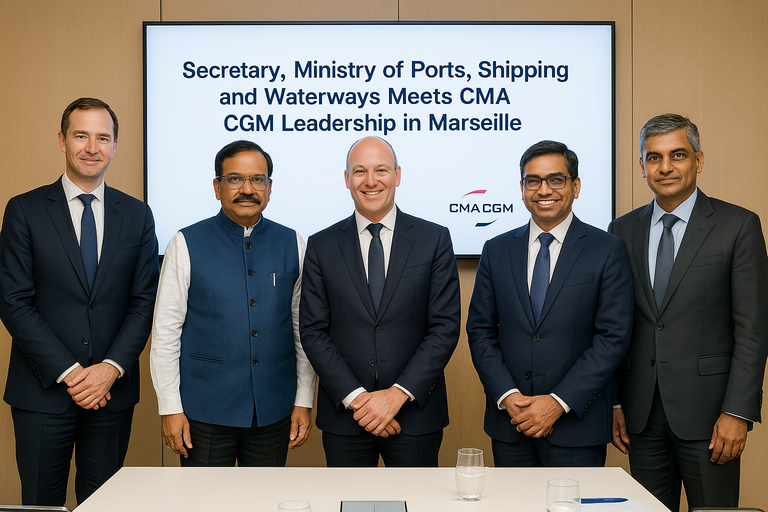 Indian maritime secretary meets CMA CGM leaders in France
