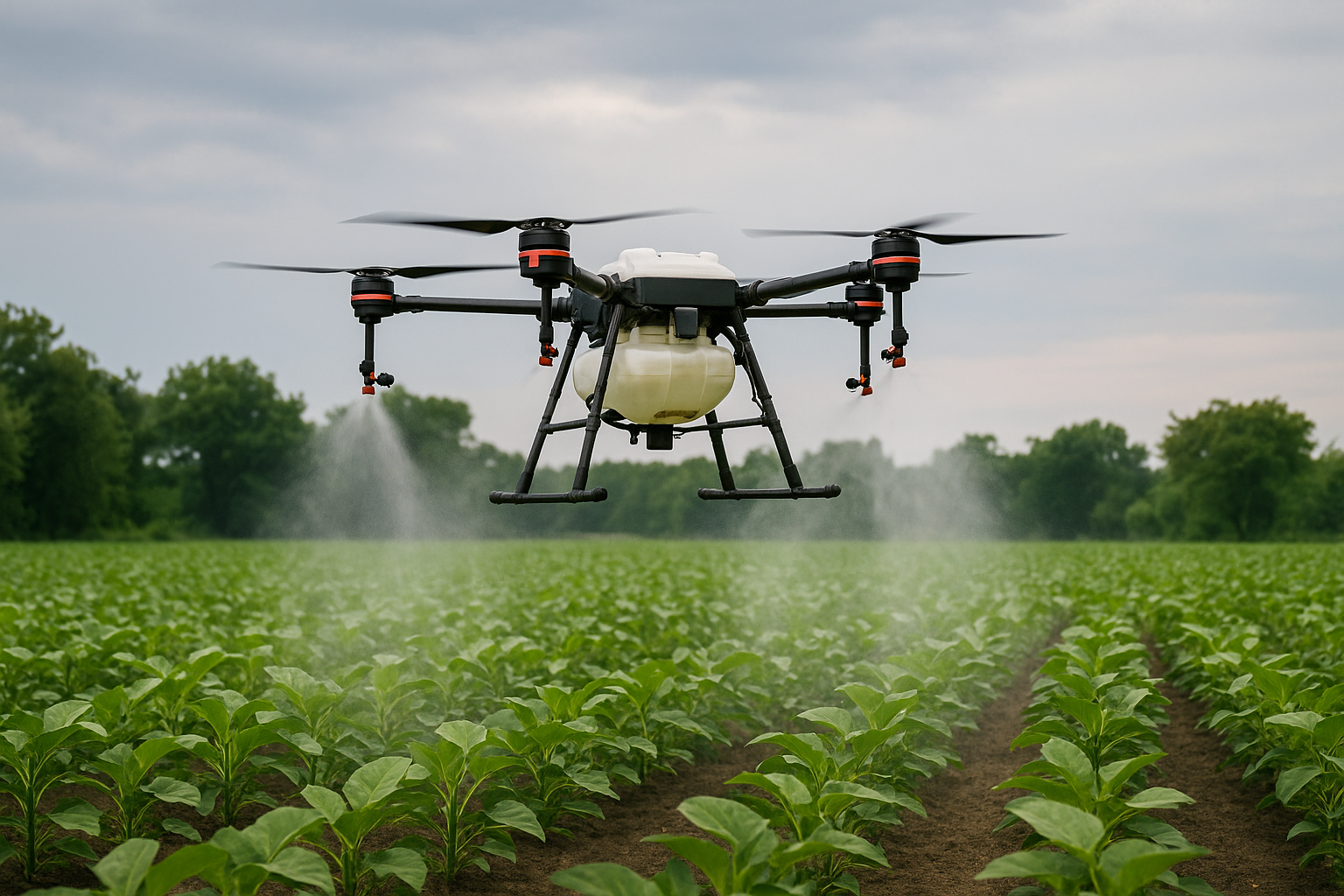 Drone Spraying Crops -Badalta Bharat