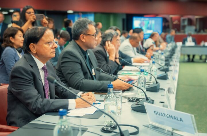 Dr. P. K. Mishra speaking at Geneva DRR Financing Ministerial Roundtable 2025.