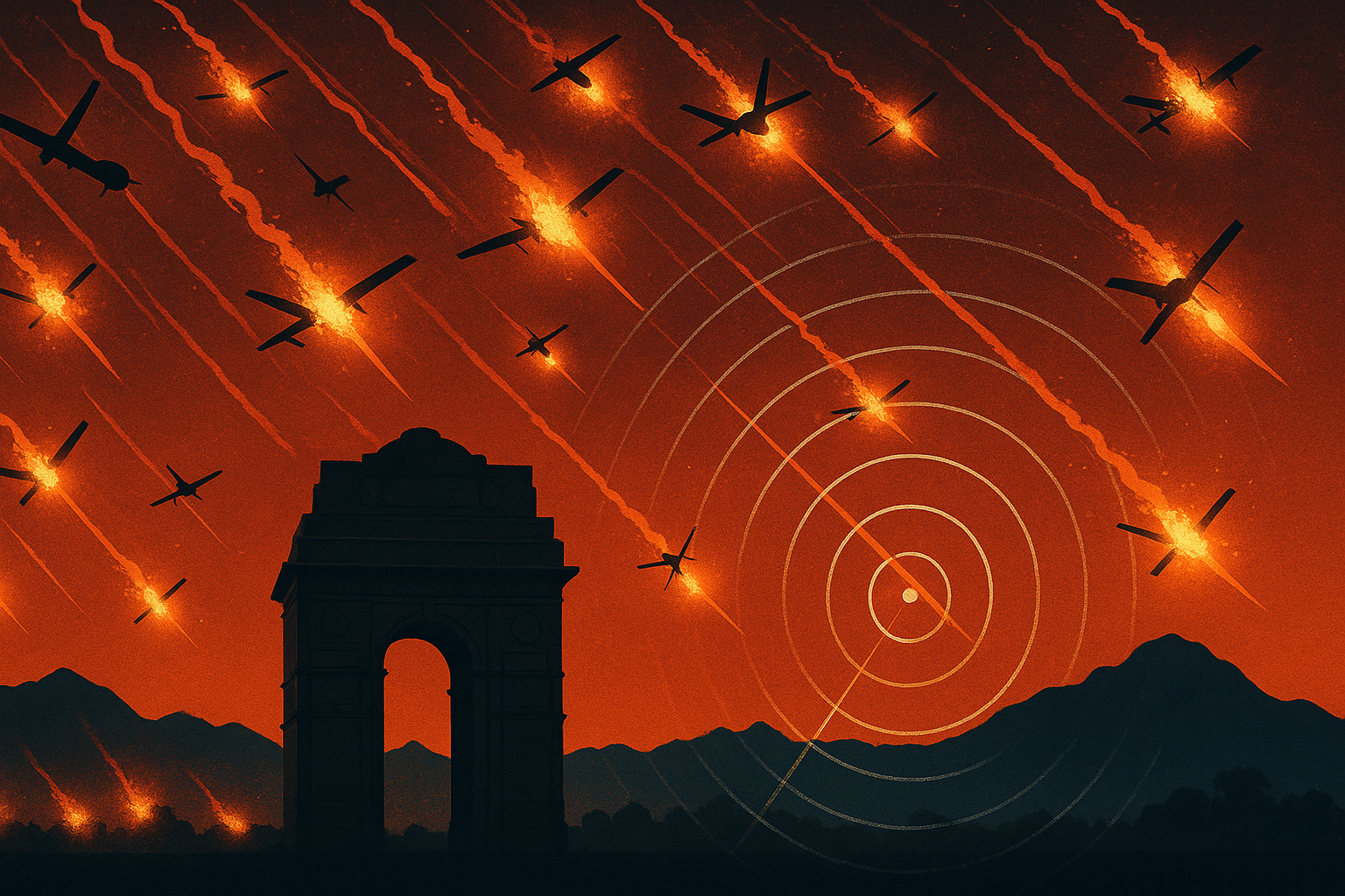 Akashteer air defense system shooting down drones over India