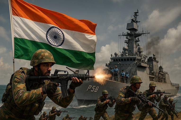 Indian defense forces in Operation Sindoor post-Pahalgam attack