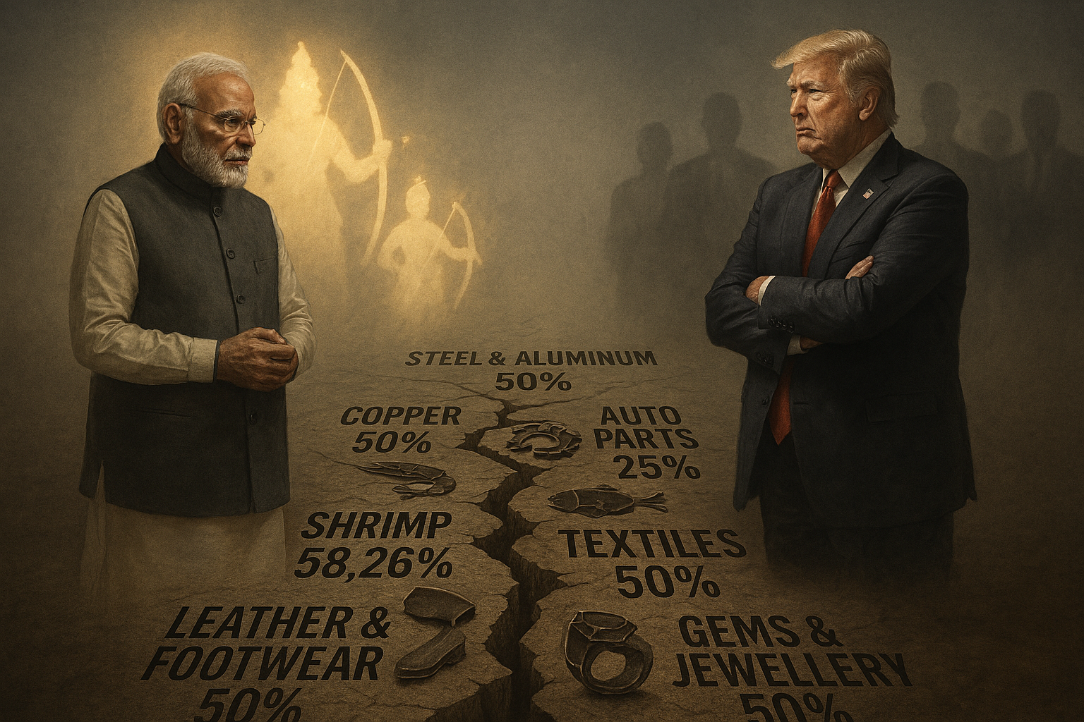 Trump and Modi face off in symbolic trade battlefield